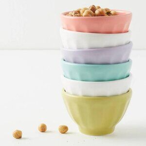 Anthropologie Mini Matte Latte Bowls Set of 6